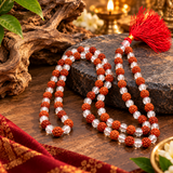 Original Rudraksha With Sphatik Mala