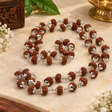 Original Silver Rudraksha Mala 54 Beads