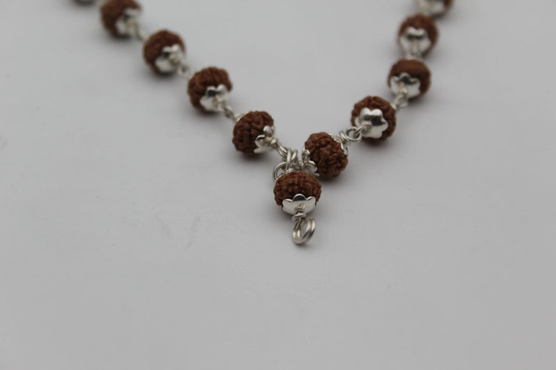 Original Silver Rudraksha Mala 54 Beads