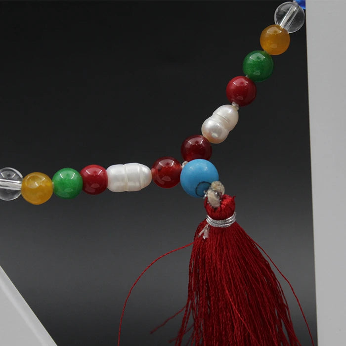 Original Small Nine Multicolors Navgraha Navratna Long Chain