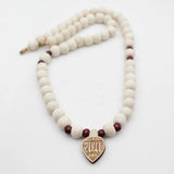 Original Wooden Tulsi Mala With Radha Heart Locket Mala