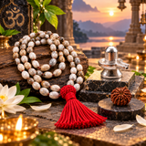 Pack Of 3 Combo Natural Vaijanti Mala With Original Rudraksha And Silver Parad Shivling