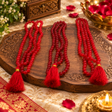 Pack Of 3 Combo Set,Red Crystal Hakik Agate Mala For Men And Women