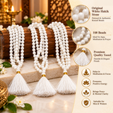 Pack Of 3 Original Round Shape Sulemani White Stone 108 Beads Hakik Mala For Men And Women