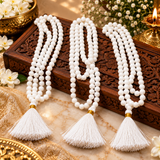 Pack Of 3 Original Round Shape Sulemani White Stone 108 Beads Hakik Mala For Men And Women
