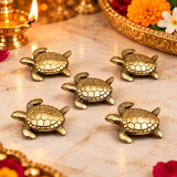 Pack of 5 Combo Kachua Set,Metal Kachua for Good Luck for Diwali Pujan
