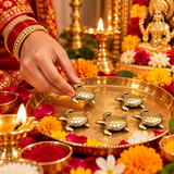Pack of 5 Combo Kachua Set,Metal Kachua for Good Luck for Diwali Pujan