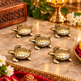 Pack of 5 Combo Kachua Set,Metal Kachua for Good Luck for Diwali Pujan