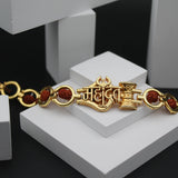 Premium Shiv Mahadev Trishul Damru Stylish Golden Bracelet