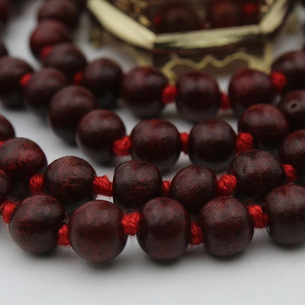 Original Neck Red (Lal) Chandan Japa Mala 108 Beads