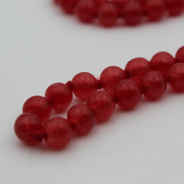 Natural Red Sulemani Hakik Round Stone 108 Beads 8mm Japa Mala