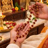 Rudraksha Mala With Golden Cap (38 Beads)