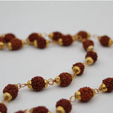 Rudraksha Mala With Golden Cap (38 Beads)