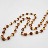 Rudraksha Mala with gold plated 54 beads