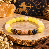 Sagittarius Rashi Bracelet with Yellow Beads