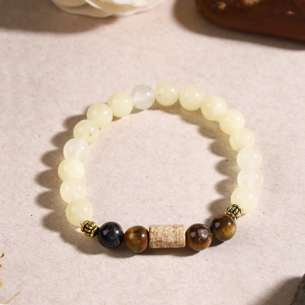Sagittarius Rashi Bracelet with Yellow Beads 