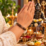 Scorpio Rashi Bracelet with White Beads