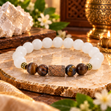 Scorpio Rashi Bracelet with White Beads