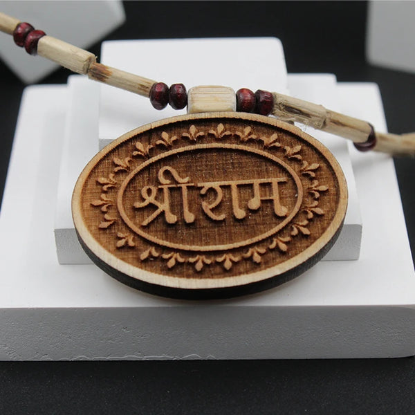 Shree Ram Pendant With Tulsi Beads Mala