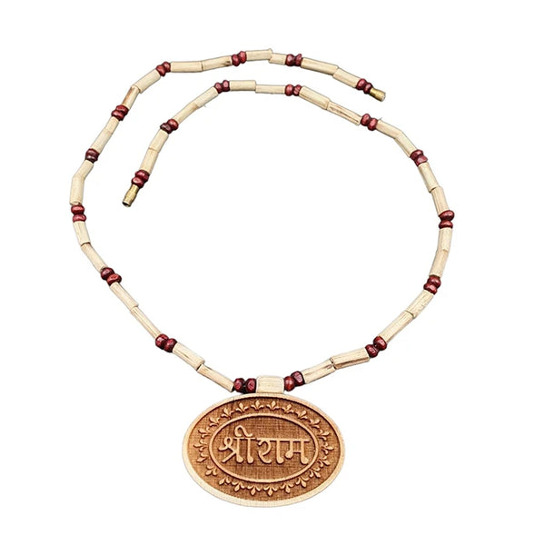 Shree Ram Pendant With Tulsi Beads Mala