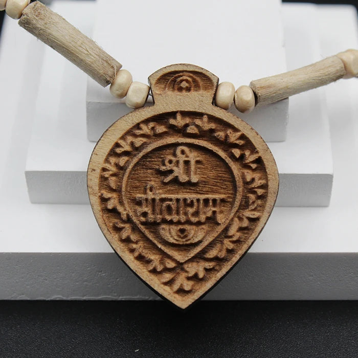 Shree Sita Ram Locket With Tulsi Kanthi Beads Mala
