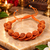 Stylish 2 Line Multilayer 5 Face Rudraksha Bracelet