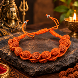 Stylish 2 Line Multilayer 5 Face Rudraksha Bracelet