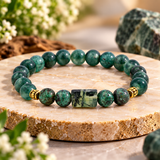 Virgo Rashi Bracelet with Green Beads