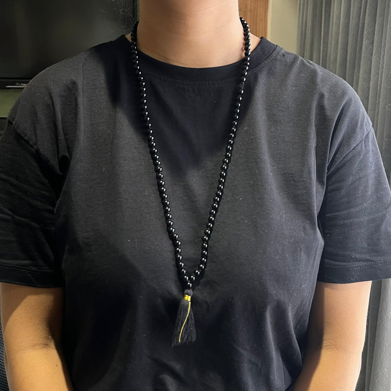 Original Sulemani Black Hakik 108 Beads 8mm Mala