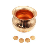 Pack Of 2 Diwali Combo of Tambe ke Sikke without Hole And Tambe Ka Lota for Diwali Pujan