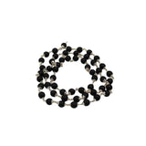 Original Silver Black Stone Shaligram Mala